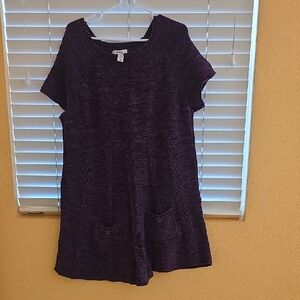 Style & Co. Magenta Knit Top